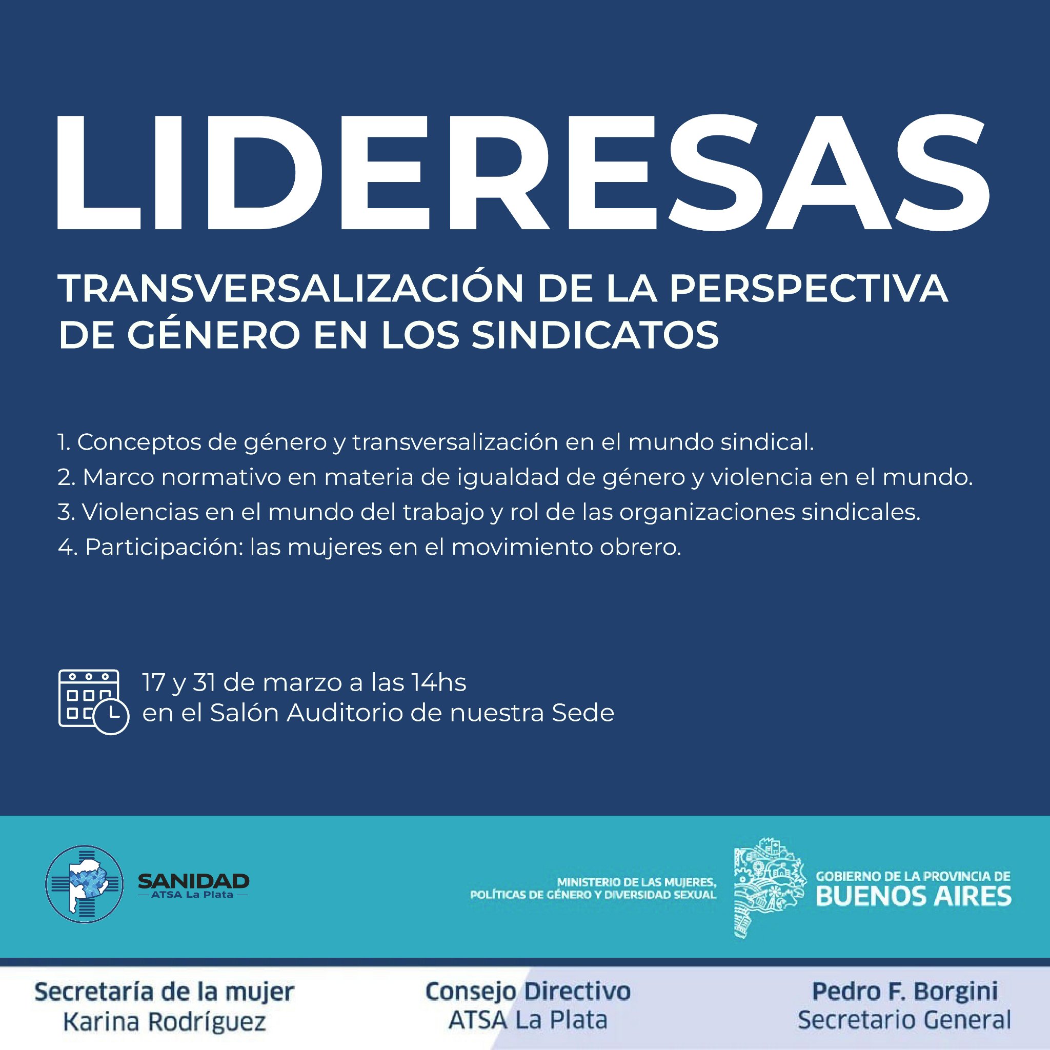 CAPACITACIÓN EN PERSPECTIVA DE GÉNERO PARA DIRIGENTES DE ATSA