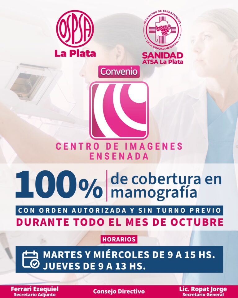 Octubre: mamografía gratis en el mes de lucha contra el cáncer de mama